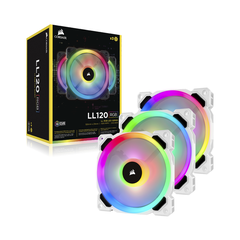Bộ ba Fan Case Corsair LL120 RGB 120mm Dual Light Loop White RGB with Lighting Node PRO CO-9050092-WW