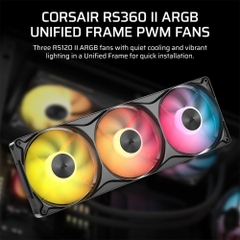 Bộ ba Fan Case Corsair RS360 II Unified Frame ARGB Black CO-9051071-WW