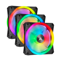 Bộ ba Fan Case Corsair QL120 RGB 120mm Black with Lighting Node CORE CO-9050098-WW