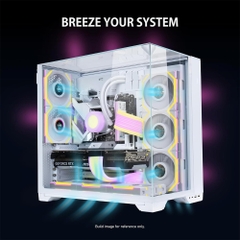 Bộ ba quạt Lian Li Wireless White Cooler Reverse SL LCD 120-3 (Fan Ngược)