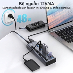 Bộ chia USB 10 cổng USB 3.2 ACASIS HS-710MG-10G