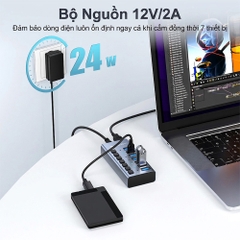 Bộ chia USB 7 cổng USB 3.2 ACASIS HS-707MG-10G