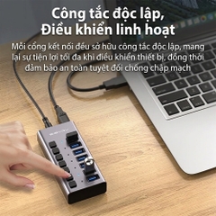 Bộ chia USB 7 cổng USB 3.2 ACASIS HS-707MG-10G
