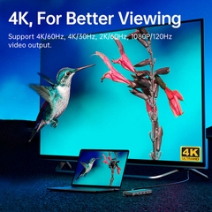 Bộ chia USB Type-C ra 10 cổng Orico PW11-10P-GY