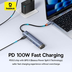 Bộ chia USB Type-C ra 6 cổng Baseus UltraJoy HUB AIR HUBBASEUS60