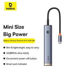 Bộ chia USB Type-C ra 6 cổng Baseus UltraJoy HUB AIR HUBBASEUS60