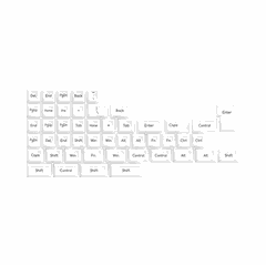 Bộ Keycap Akko Black on White ABS Double-Shot SAL Profile