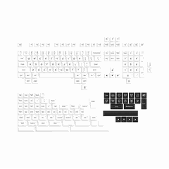 Bộ Keycap Akko Black on White ABS Double-Shot SAL Profile