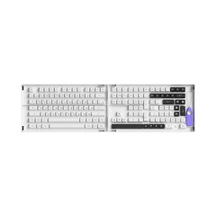 Bộ Keycap Akko Black on White PBT Double-Shot ASA Profile