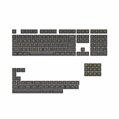 Bộ Keycap Akko Black PC ASA-Clear Profile