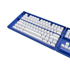 Bộ Keycap Akko Blue on White PBT Double-Shot ASA Profile