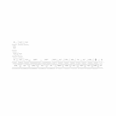 Bộ Keycap Akko White PC ASA-Clear Profile