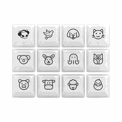 Bộ Keycap Akko White PC ASA-Clear Profile