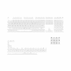 Bộ Keycap Akko White PC ASA-Clear Profile