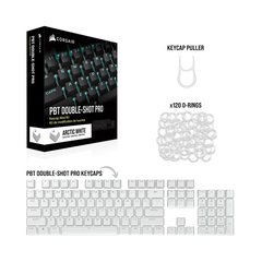 Bộ Keycap Corsair PBT Double-Shot PRO Arctic White CH-9911040-NA