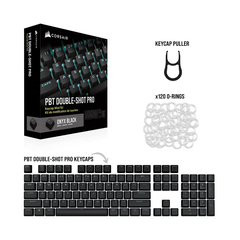 Bộ Keycap Corsair PBT Double-Shot PRO Onyx Black CH-9911060-NA