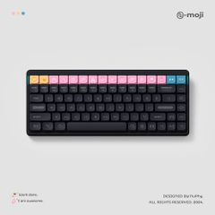 Bộ Keycap NuPhy Numoji Dark PBT Dye-sub nSA Profile for Low-Profile