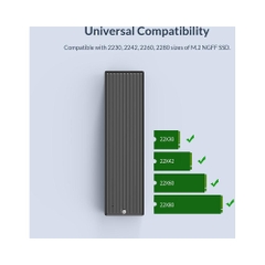 Box di động SSD M.2 NGFF SATA III 5Gbps Orico M2PF-C3-BK Aluminum