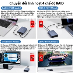 Box ổ cứng 2.5 Inch 5Gbps ACASIS Dual Bay EC-7252