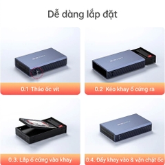 Box ổ cứng 2.5 Inch 5Gbps ACASIS Dual Bay EC-7252
