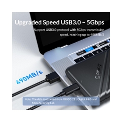 Box ổ cứng 2.5-inch 5Gbps Orico 25PW1-U3-BK