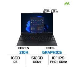 Laptop Lenovo ThinkPad E16 Gen 3 21TF003QVA (Core 5 210H, Intel Graphics, RAM 16GB DDR5, SSD 512GB, 16 Inch IPS WUXGA 60Hz)