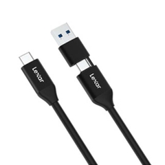 Cáp kết nối Lexar 2-in-1 USB 3.2 Gen 2 Type-C 10Gbps LPA100C-RNBNG