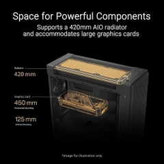 Case máy tính Asus ProArt PA602 Wood Edition TG PWM Black