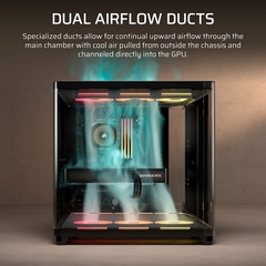 Case máy tính Corsair AIR 5400 LX-R RGB iCUE LINK Triple Chamber Black CC-9011320-WW