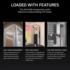 Case máy tính Corsair AIR 5400 LX-R RGB iCUE LINK Triple Chamber White CC-9011321-WW