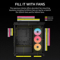 Case máy tính Corsair FRAME 4500X LX-R RGB iCUE LINK Panoramic Glass Black CC-9011316-WW