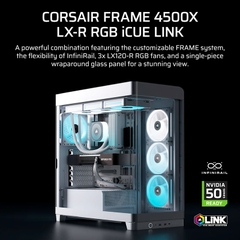 Case máy tính Corsair FRAME 4500X LX-R RGB iCUE LINK Panoramic Glass White CC-9011317-WW