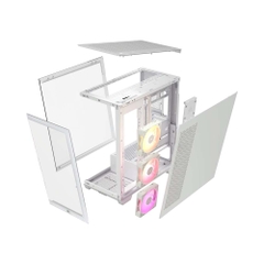 Case máy tính Corsair iCUE LINK 3500X TG RGB White CC-9011281-WW