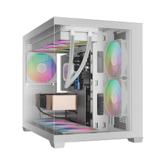 Case máy tính Gamdias AURA GC10M V2 White ARGB CAAURAGC10MV2WHGA