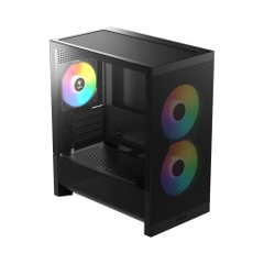 Case máy tính Gamdias AURA GC15M Black ARGB CAAURAGC15MBLGA