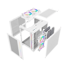 Case máy tính MIK LV12 Mini Elite White ARGB Led Strip MIK-LV12-Mini-Elite-White
