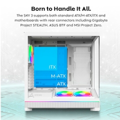 Case máy tính Montech Sky Three White ARGB CASKYTHREEWHMT