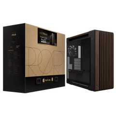 Case máy tính Asus ProArt PA602 Walnut Wood Edition Modern Black Tempered Glass