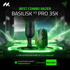 Chuột Gaming không dây Razer Basilisk V3 Pro 35K Phantom Green Edition RZ01-05240300-R3A1