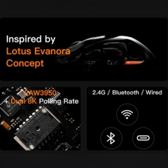 Chuột không dây Angry Miao AM Infinity Mouse Blaze Orange Limited 8K