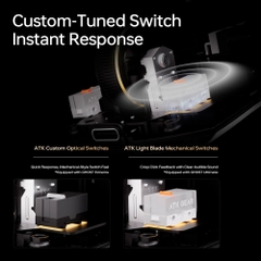 Chuột không dây ATK Blazing Sky Ghost Extreme Carbon Fiber Hollow Dual-mode Wireless Pixart 3950 Ultra