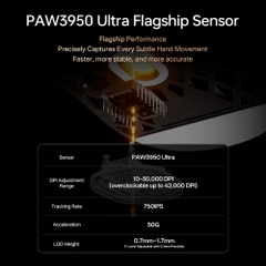 Chuột không dây ATK Blazing Sky Ghost Ultimate Carbon Fiber Hollow Tri-mode Wireless Pixart 3950 Ultra