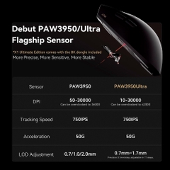 Chuột không dây ATK Blazing Sky X1 Pro Max Tri-mode Wireless Pixart 3950