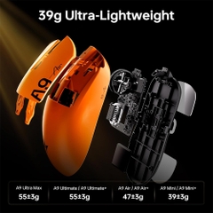 Chuột không dây ATK Dragonfly A9 Air Plus Ultimate Lightweight Dual-mode Wireless Pixart 3955 Master
