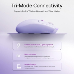 Chuột không dây ATK VXE Dragonfly V3 Pro Tri-mode Wireless Pixart 3395 SE