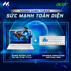 Combo Laptop Acer Nitro Lite i7-13620H RTX 3050 + Bàn phím không dây Acer Predator Aethon 330