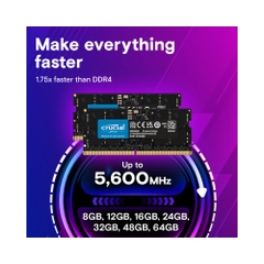 Ram Laptop Crucial DDR5 64GB 5600MHz 1.1v CT64G56C46S5