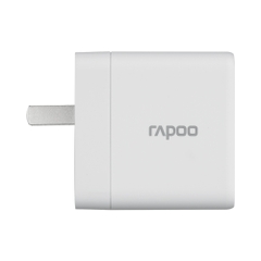 Củ sạc Rapoo PA65 65W 2 cổng (USB-C + USB-A) màu trắng PA65-White