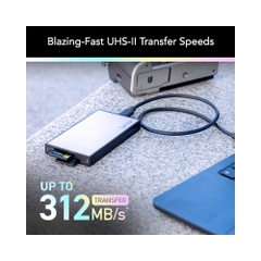 Đầu đọc thẻ nhớ Dual-Slot SD Lexar Professional Workflow USB 3.2 Gen 2 LPWF720N-4ANGL