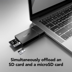 Đầu đọc thẻ nhớ Lexar RW360 Dual-Slot USB-A/C USB 3.2 Gen 1 LRW360U-BNBNG